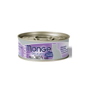 Monge delicate pezzetti di pollo con omelette e alici 80GR