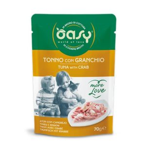 Oasy cat more love busta tonno con granchio in brodo 70GR