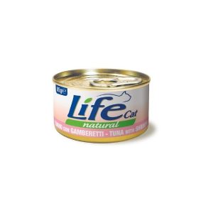 Life cat natural tonno con gamberetti 85GR