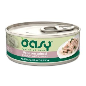 Oasy cat lattina pollo con spinaci 70GR