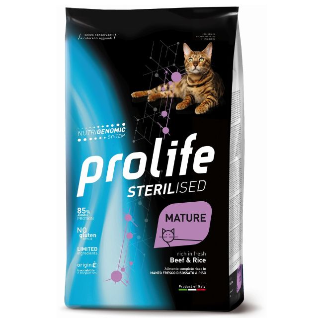 Prolife sterilised mature manzo e riso 1,5KG