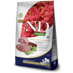 N&D farmina quinoa adult medium/maxi weight management agnello quinoa broccoli e asparagi 2,5KG