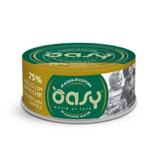 Oasy cat more love lattina pollo con lenticchie 70GR