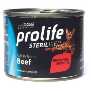Prolife sterilised grainfree sensitive manzo 200GR