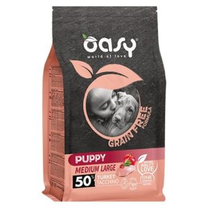 Oasy grain free formula puppy & junior medium/large tacchino 12KG