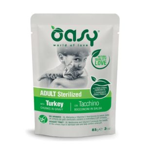 Oasy bocconcini adult sterilizzato tacchino 85GR