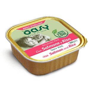 Oasy cat paté adult sterilizzato salmone e riso 100GR