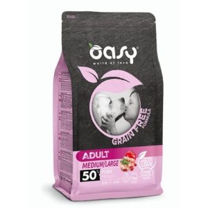 Oasy grain free adult medium/large maiale 12KG