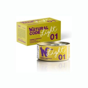Natural code cat light 01 box tonno e mirtilli 4x70GR