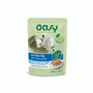 Oasy dog straccetti puppy pollo e riso busta 100GR