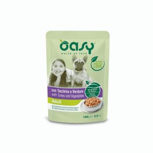 Oasy dog straccetti adult tacchino e verdure busta 100GR