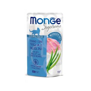Monge supreme busta sterilizzato tonno con triglia e fagiolini 80GR