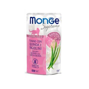 Monge supreme busta sterilizzato tonno quinoa e fagiolini 80GR