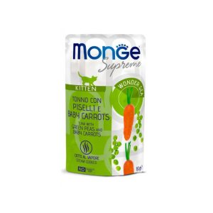 Monge supreme busta kitten tonno piselli e carote 80GR
