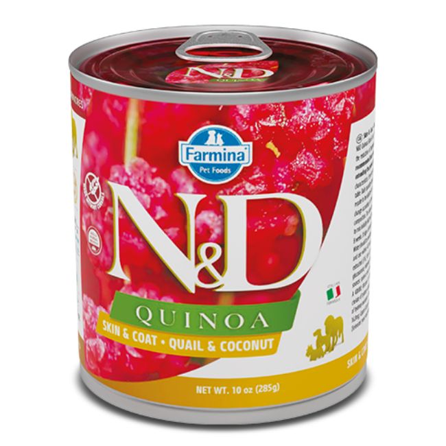 N&D farmina quinoa adult skin&coat quaglia e cocco 285GR