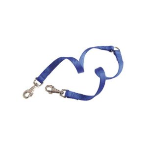 Guinzaglio accoppiacani nylon mm 15x350 blu