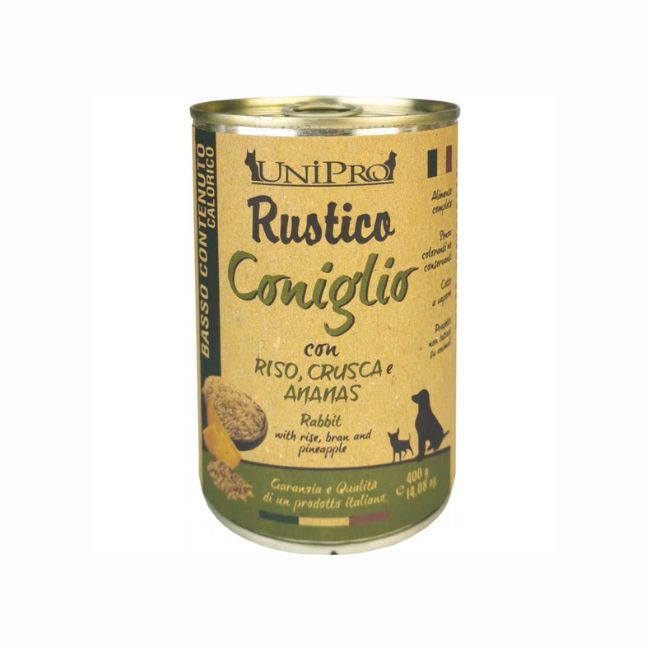 Unipro Rustico coniglio riso crusca e ananas 400GR