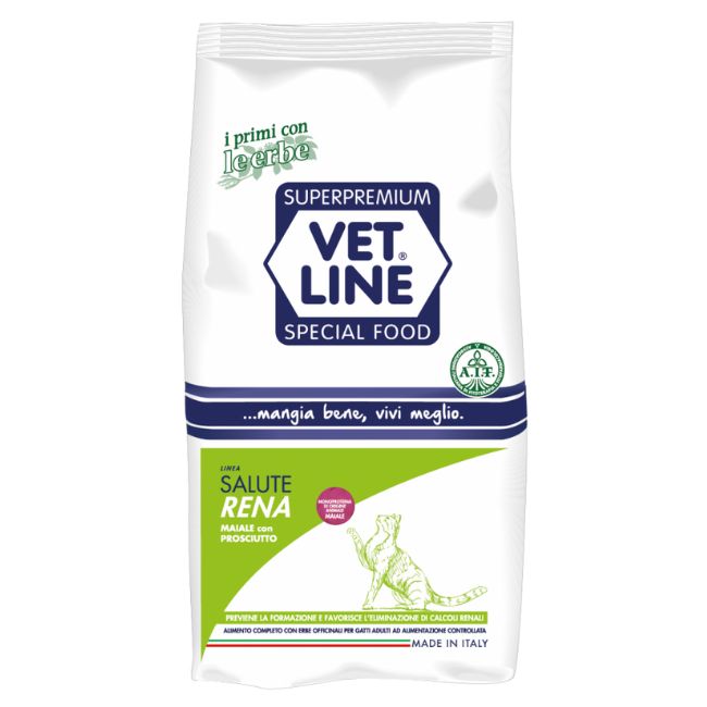 Vet Line gatto salute rena maiale con prosciutto