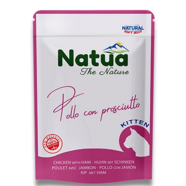 Natua cat soft jelly busta kitten pollo con prosciutto 70GR