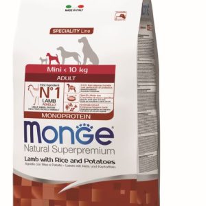Monge mini adult monoproteico agnello con riso e patate 2,5KG
