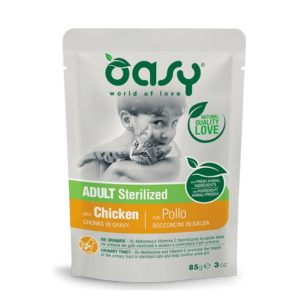 Oasy bocconcini adult sterilizzato pollo 85GR