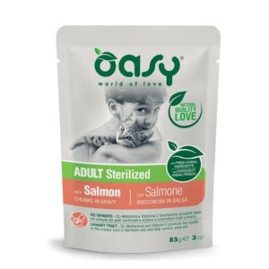 Oasy bocconcini adult sterilizzato salmone 85GR