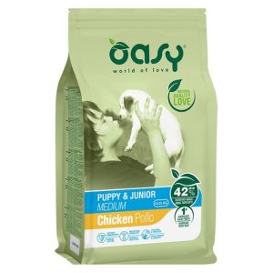 Oasy puppy & junior medium pollo 12KG