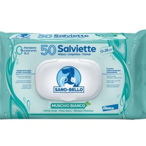 Sano e bello salviette detergenti al muschio bianco 50pz