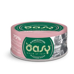 Oasy cat more love lattina pollo con prosciutto 70GR