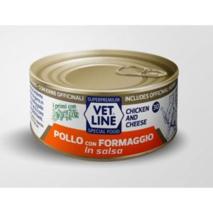 Vet Line gatto 30 pollo e formaggio in salsa 70GR