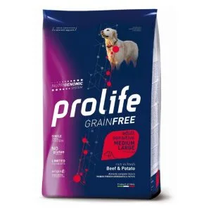 Prolife grainfree adult sensitive medium large manzo e patate 10KG