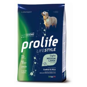 Prolife lifestyle light medium large merluzzo e riso 12KG