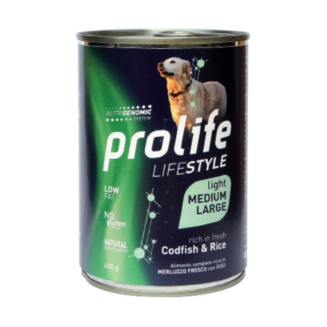 Prolife lifestyle light medium large merluzzo con riso 400GR