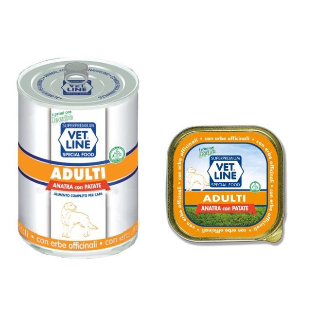 Vet Line cane adulti anatra e patate