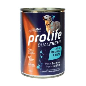 Prolife dualfresh adult medium large salmone e merluzzo 400GR