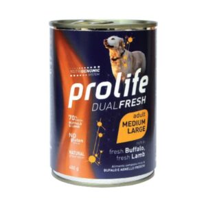 Prolife dualfresh adult medium large bufalo e agnello 400GR