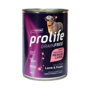 Prolife grainfree adult sensitive medium large agnello con patate 400GR