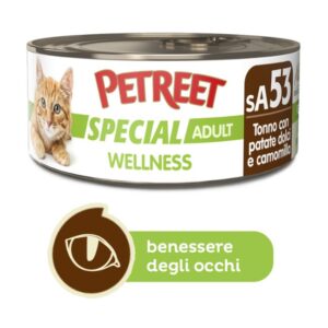 Petreet special wellness tonno con patate dolci e camomilla per la salute degli occhi 70gr