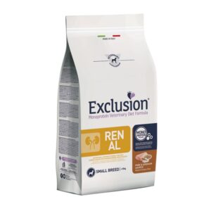 Exclusion veterinary diet renal maiale sorgo e riso small breed 2KG