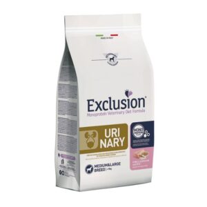 Exclusion veterinary diet urinary maiale sorgo e riso medium&large breed 12KG