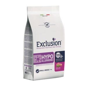 Exclusion veterinary diet hypoallergenic maiale e piselli small breed 7KG