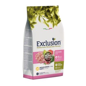 Exclusion mediterraneo monoprotein formula puppy medium breed pollo 12KG