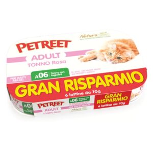 Petreet adult gran risparmio A06 tonno rosa con fagiolini in jelly 6x70GR