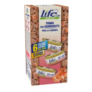 Life cat multipack tonno con gamberetti 6x50GR
