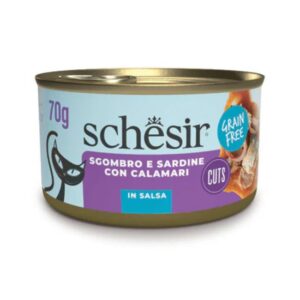 Schesir cat sgombro e sardine con calamari in salsa 70gr