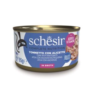 Schesir cat tonnetto con alicette in brodo 85GR