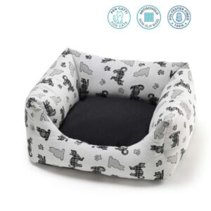 Cuccia rodi quadrata figaro 50x50x20H cm cuscino estraibile