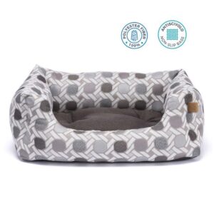 Cuccia rodi geometrico  grigio 70x85 cm cuscino estraibile