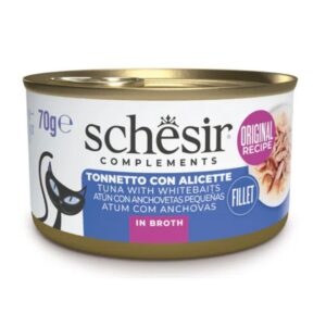 Schesir cat tonnetto con alicette in brodo 70GR