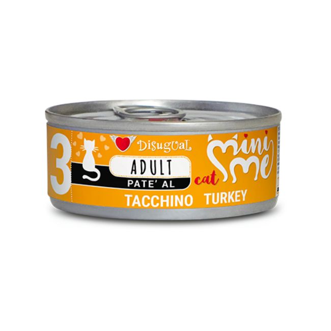 Disugual gatto  adult mini me 3 tacchino  85gr paté